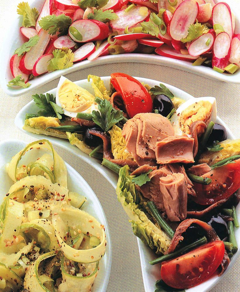 Radishes and Salatit Fijl from The Daily Mail Modern British Cookbook by Alastair Little and Richard Whittington