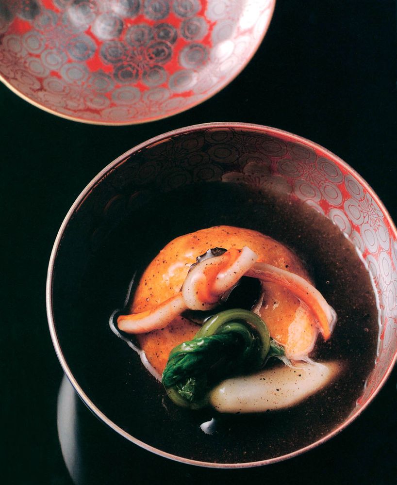 Lily Bulb Dumplings with Truffle Sauce from Dashi and Umami The Heart