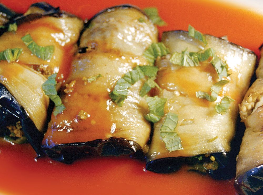 Eggplant/Aubergine Rolls from Delights from the Garden of Eden by Nawal