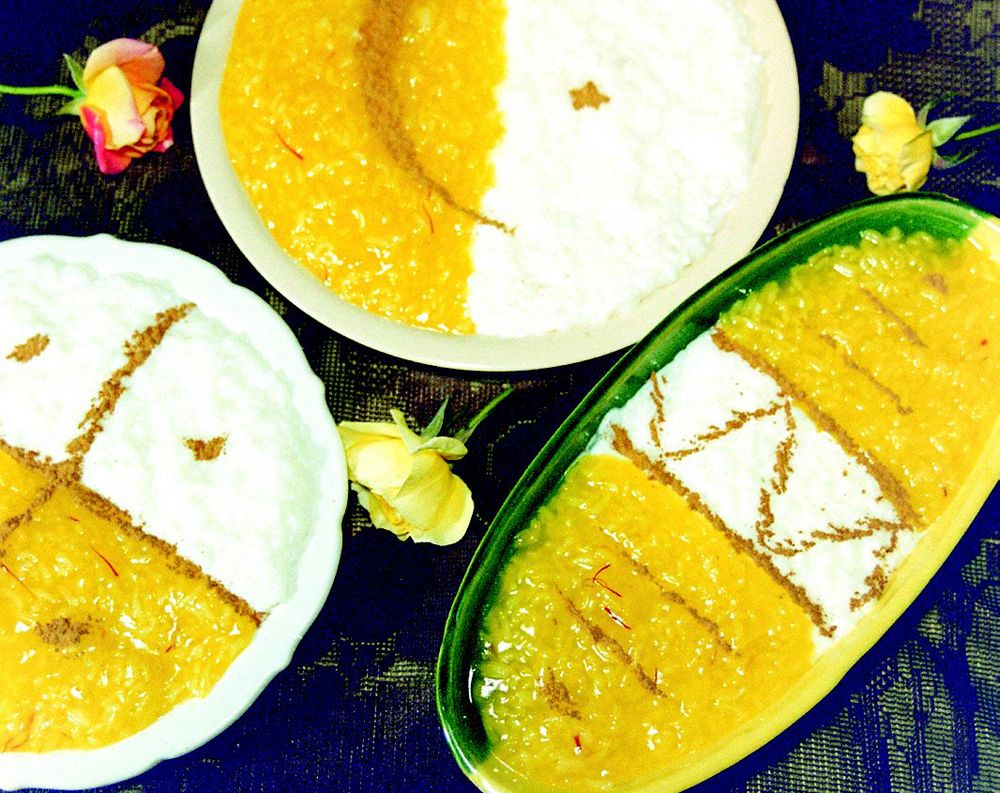 Saffron-Gold And Milky-White Pudding from Delights from the Garden of ...