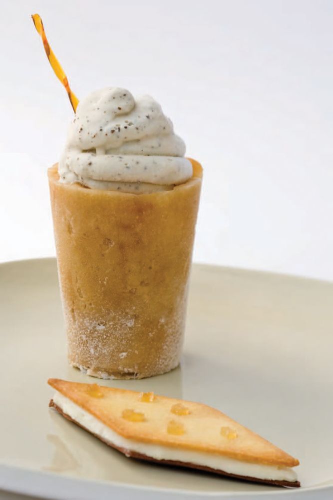 Root Beer Ice with Tahitian Vanilla Ice Cream, Ginger and Chocolate