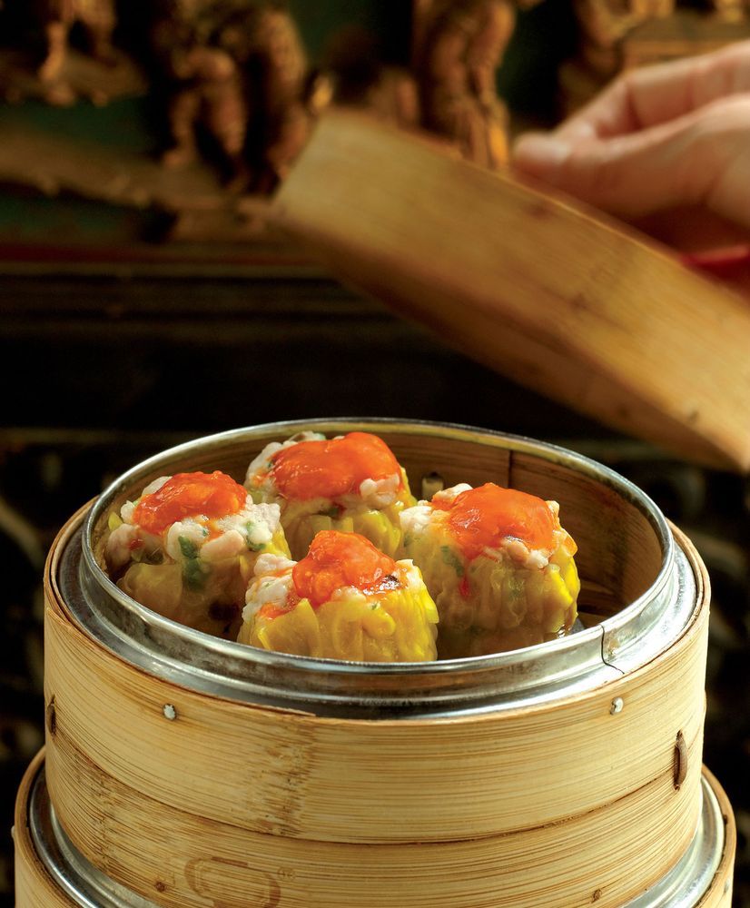 Steamed Pork Dumplings Topped with Crab Roe from Dim Sum by Chan Chen Hei