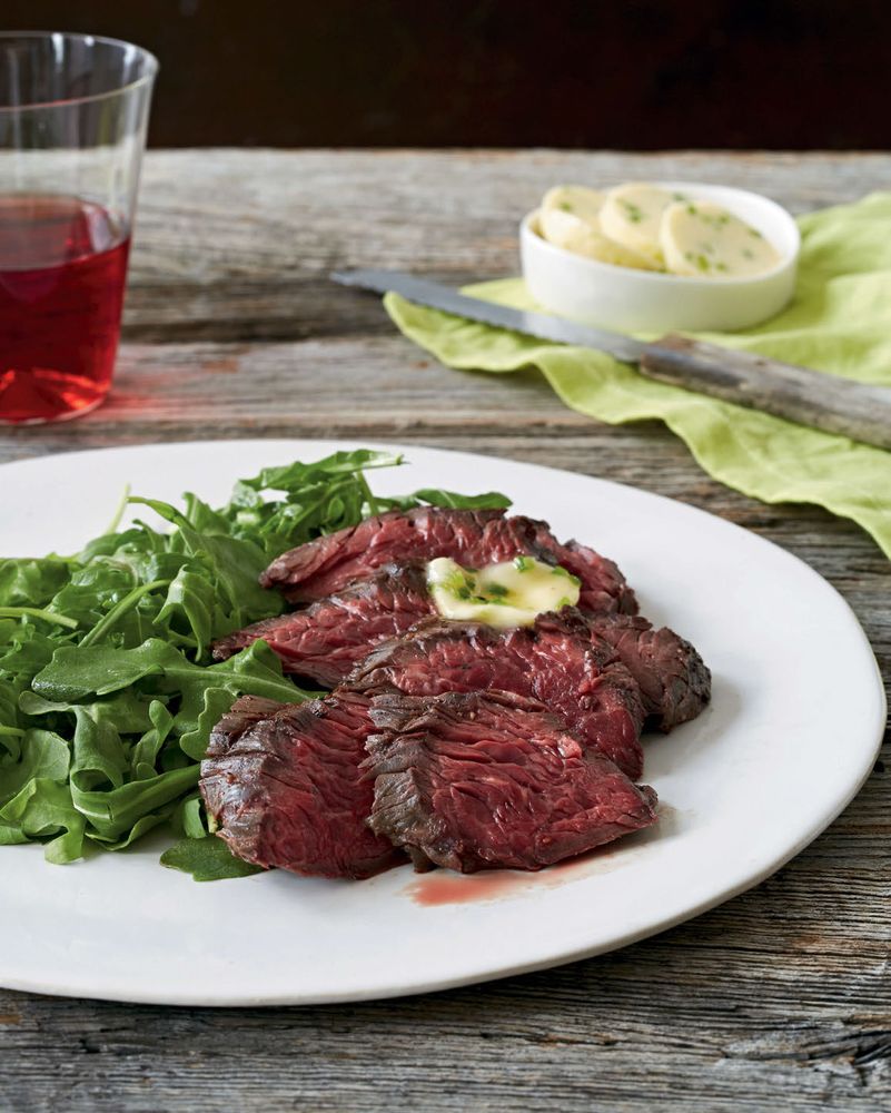 Grilled Hanger Steaks with Jalapeño Butter from Endless Summer Cookbook