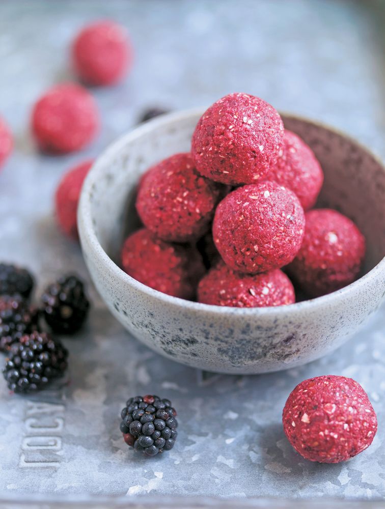 Gingered beet &amp; blackberry balls from Energy Balls &amp; Power Bites by Sara Lewis