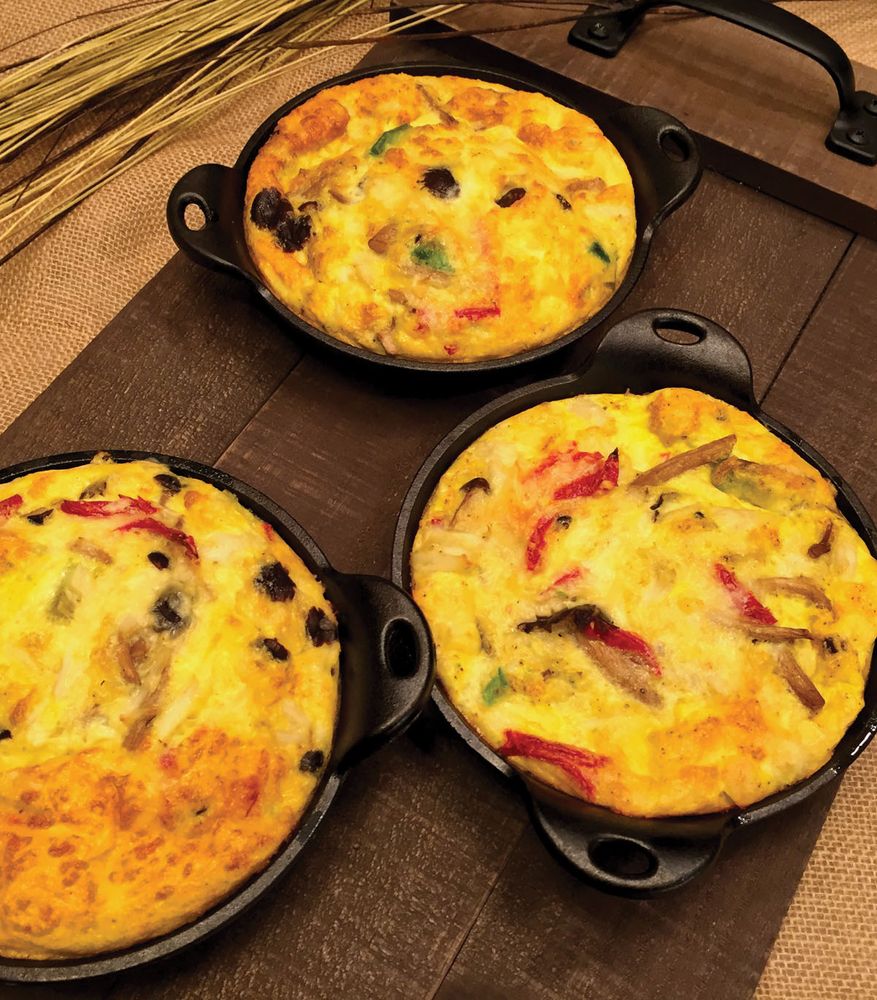 Crab and Mushroom Frittata from Eating Well to Win by Richard Ingraham