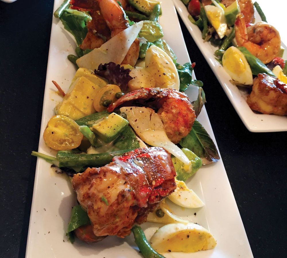 Lobster and Shrimp Cobb Salad with Dijon Vinaigrette from Eating Well