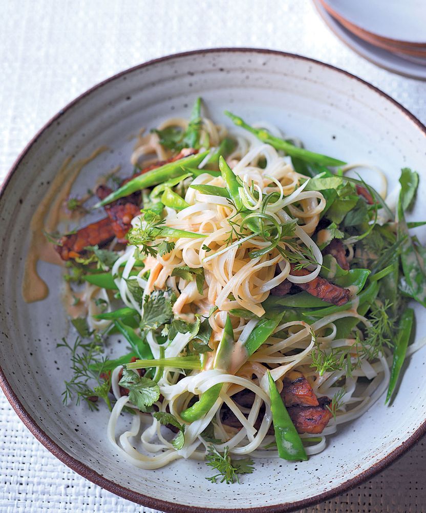 Marinated Tempeh & Sesame Noodles from Easy Vegan by Sue Quinn