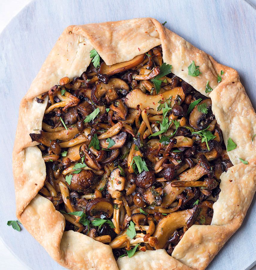 Wild Mushroom Galettes Pastry from Easy Vegan by Sue Quinn