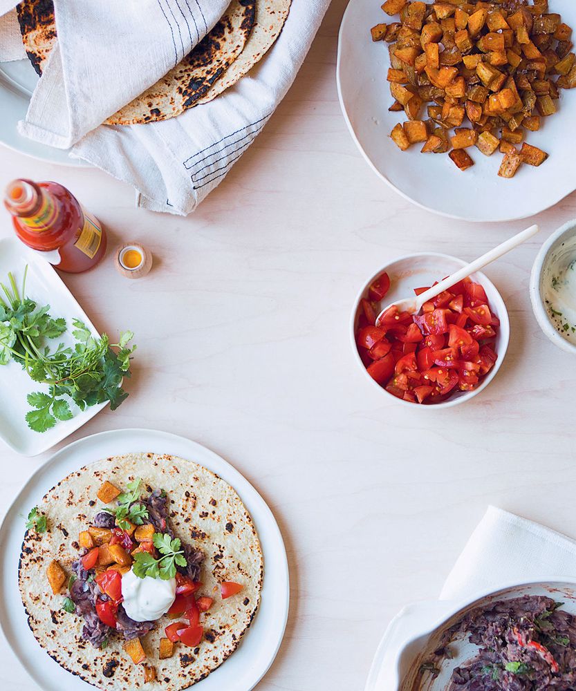 Breakfast Burritos with Refried Beans from Easy Vegan by Sue Quinn