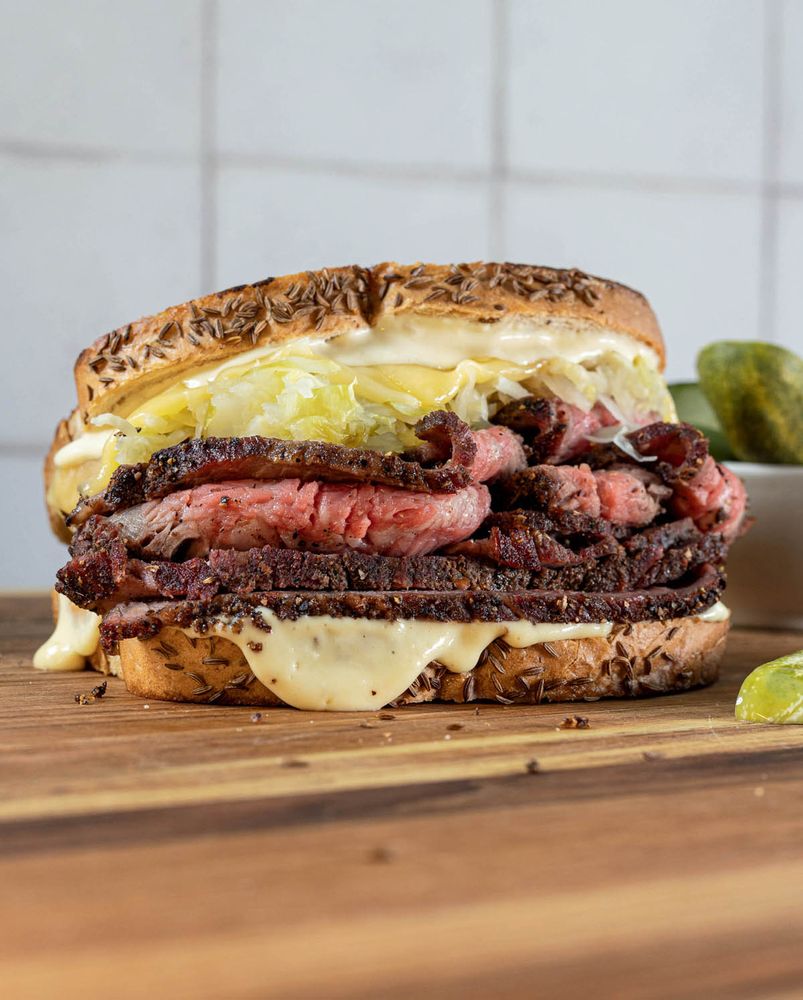 Smoked Pastrami Steak from Epic BBQ Sandwiches: Next-Level Burgers, Melts, Sliders, Tacos, and More, Grilled or Smoked to Perfection by Brad Prose