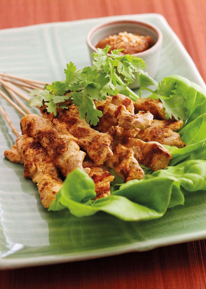 Chicken Satay with Spicy Peanut Sauce from Everyday Thai Cooking Quick