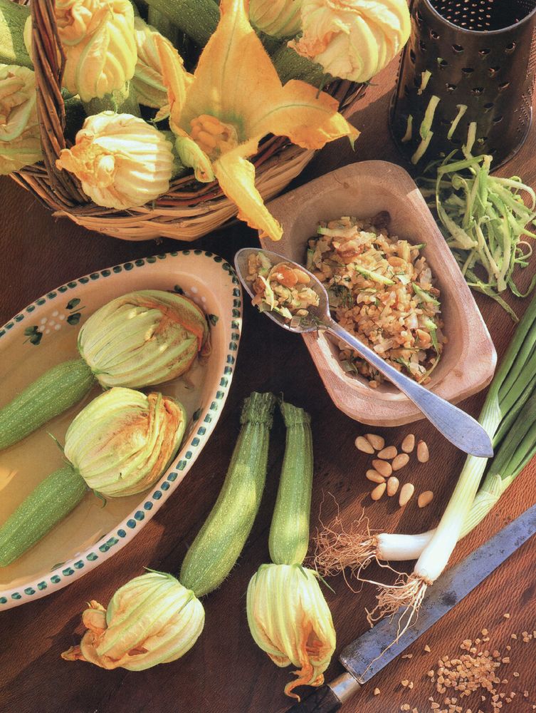 Zucchini Blossoms Stuffed with Bulgur from The Foods of Greece by
