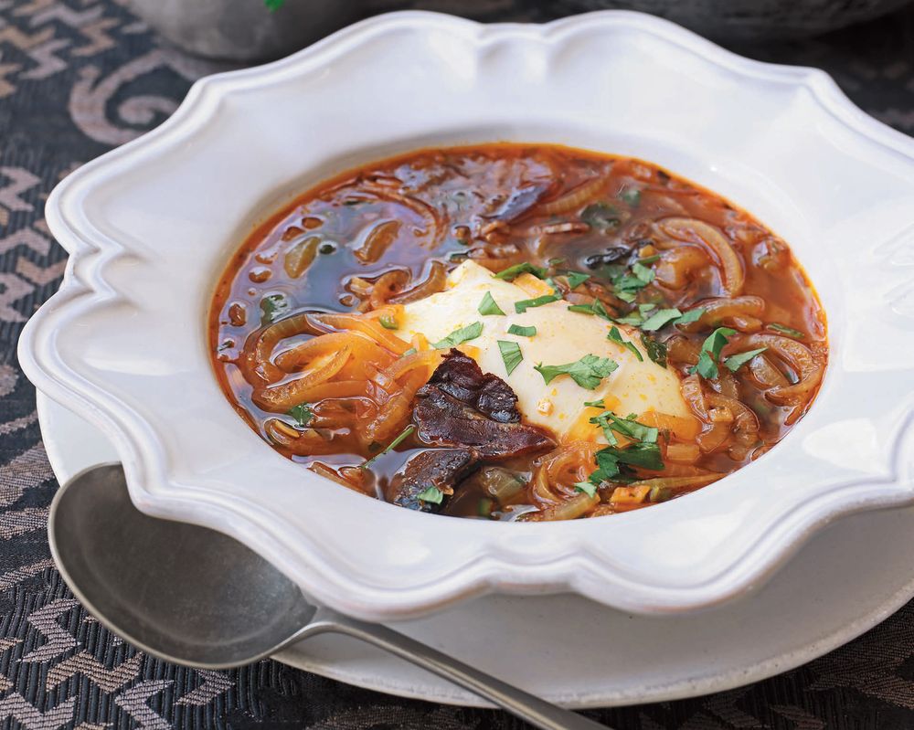 Beef jerky soup from Food and Cooking of Chile by Boris Basso Benelli