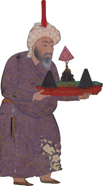 “Nighttime in a Palace.” From Shah Tahmasp’s Quintet of Nizami, 1539–43.