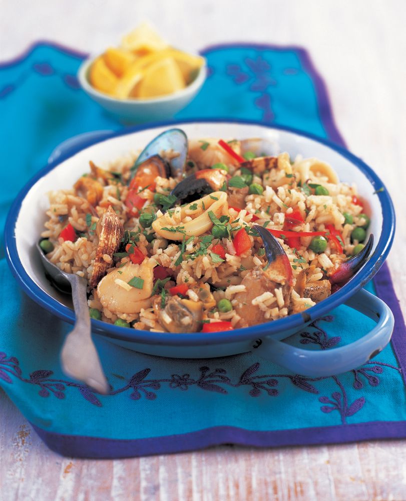 Seafood rice from The Food and Cooking of Peru by Flor Arcaya de Deliot