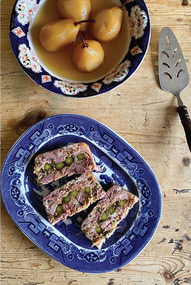 Ham Hock Terrine with Pickled Pears from Fool's Gold A History of