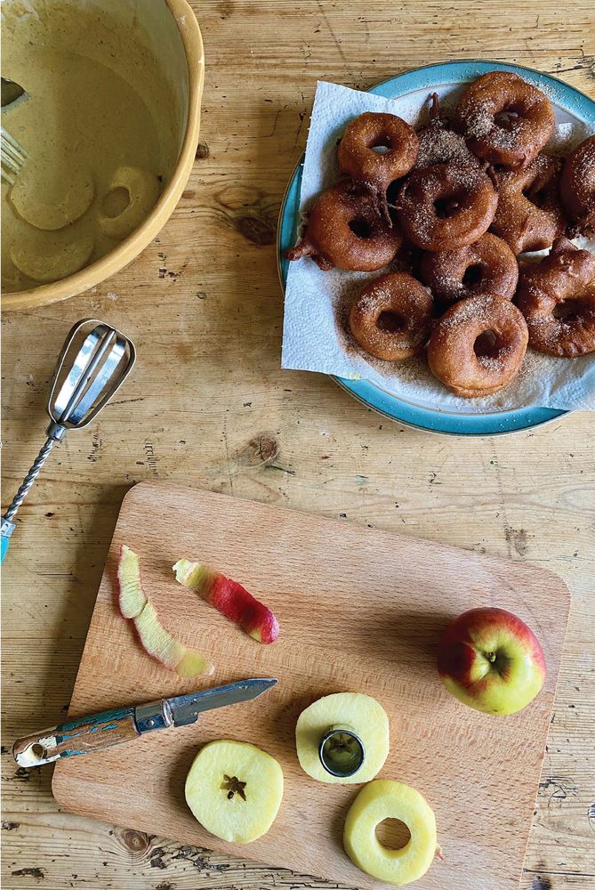 Spiced Apple Fritters from Fool's Gold A History of British Saffron by