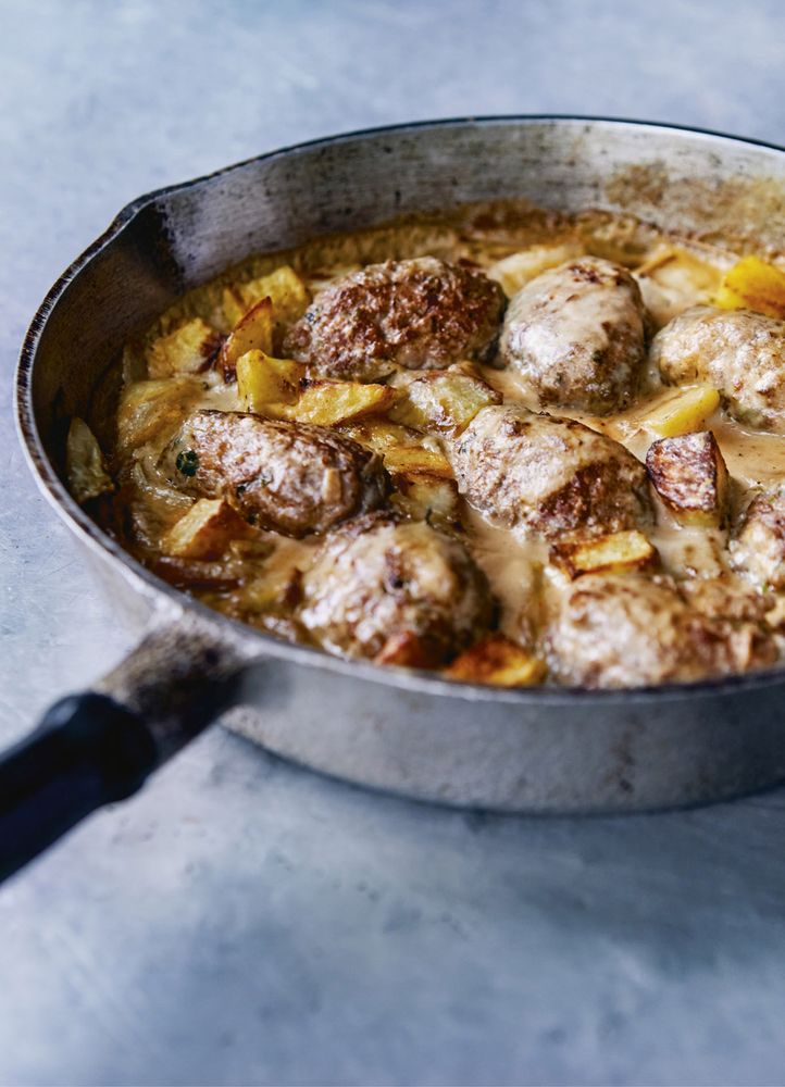 Kofta with tahini, potato and onion from Falastin by Sami Tamimi