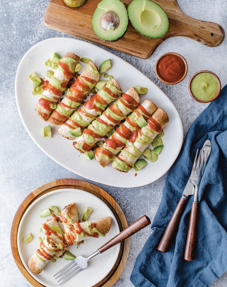 BBQ Pulled Pork Taquitos from Flavcity's Five Ingredient Meals by Bobby Parrish