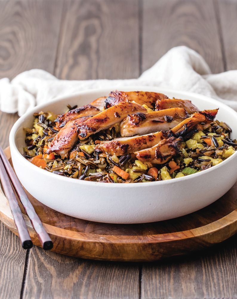 Fried Wild Rice and Chicken from Flavcity's Five Ingredient Meals by
