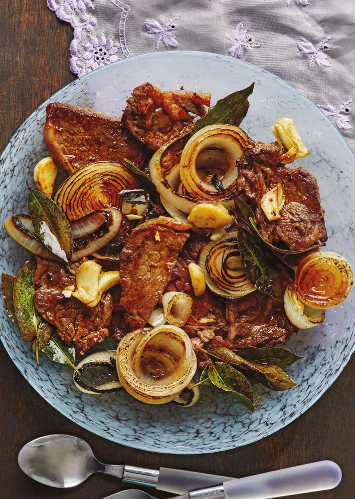 Seared Rib Eye with Lemon and Onions from Filipinx by Angela Dimayuga
