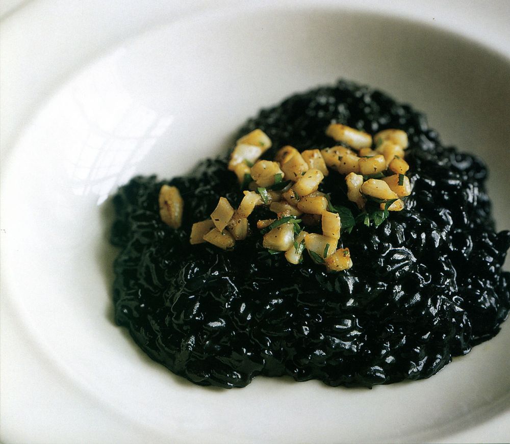 Risotto nero from Fish etc. the ultimate book for seafood lovers by