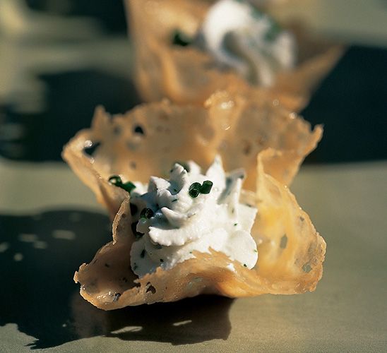 ParmigianoReggiano Crisps with Goat Cheese Mousse from The French