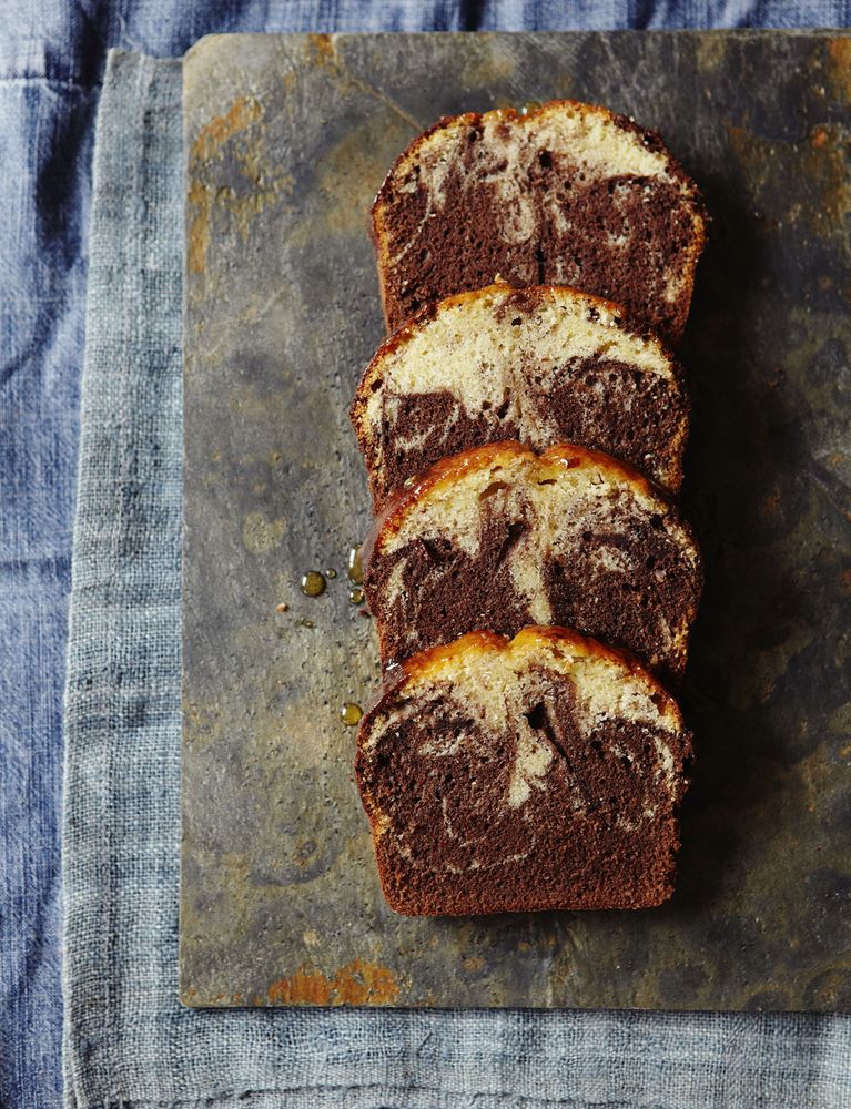 Chocolate Marble Cake with Citrus Fruit Glaze from French Countryside Cooking by Daniel Galmiche