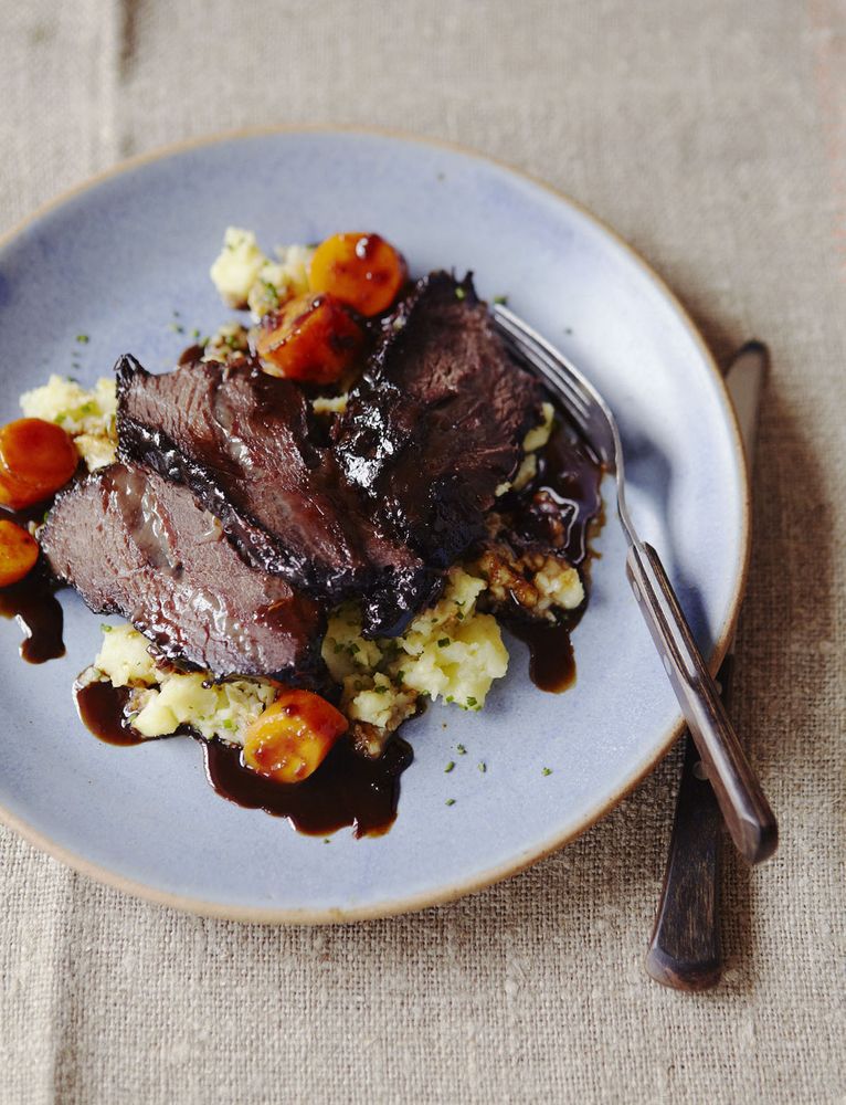 Braised Ox Cheeks with Crushed Potatoes from French Countryside Cooking by Daniel Galmiche