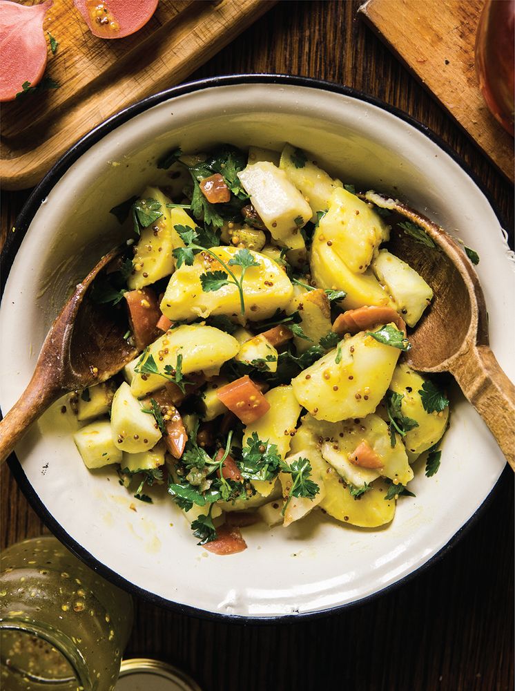 Potato Salad with Fermented Radishes and Pear from Fresh From Poland: New Vegetarian Cooking from th
