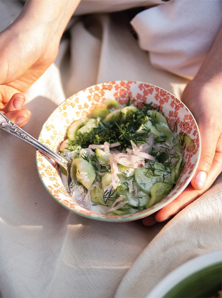 Creamy Cucumber Salad from Fresh From Poland: New Vegetarian Cooking from the Old Country by Michał 