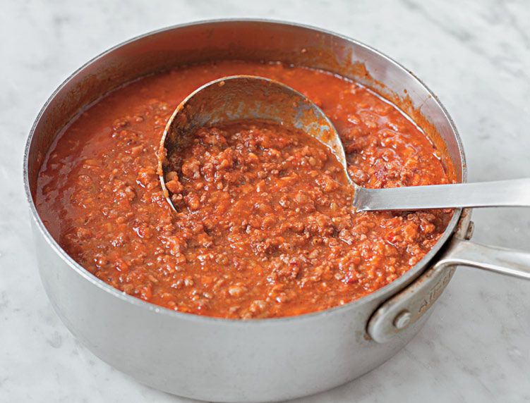 Ragù di Carne from The Fundamental Techniques of Classic Italian Cuisine by Cesare Casella and Stephanie Lyness