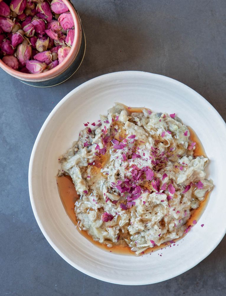 Charred Eggplant Dip with Maple Drizzle from The New Kosher by Kim Kushner