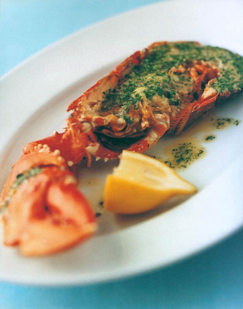 Grilled Lobster with Garlic-Parsley Butter