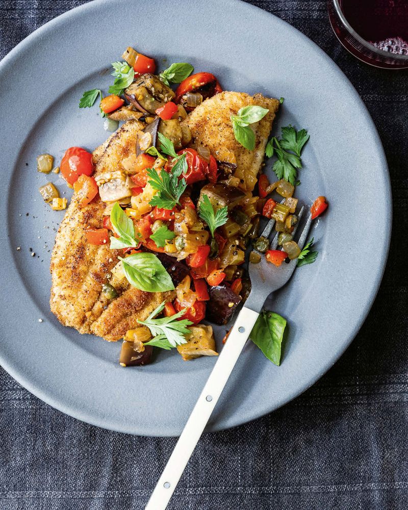 Sand Dabs with lemon-caper vinaigrette from The Hog Island Book of Fish &amp; Seafood: Culinary Treasures from Our Waters by John Ash