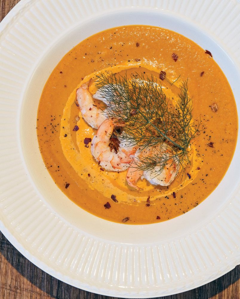 Shrimp Bisque & Creamy Anchovy Rouille from Home Made Christmas by