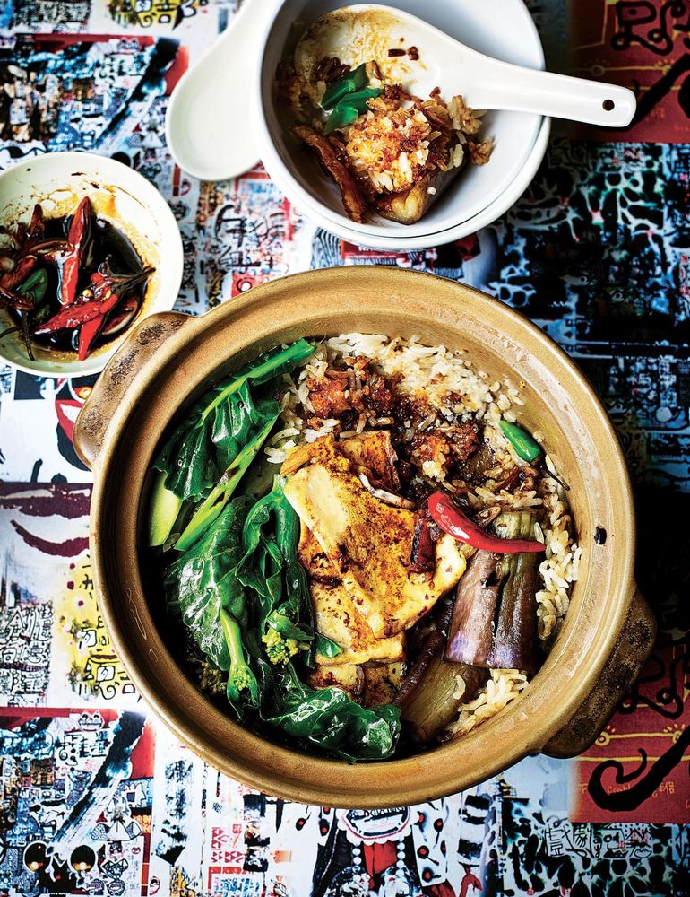 Claypot Rice Variations (Xo Ribs, Aubergine, Tofu & Kai Lan) from Hong ...