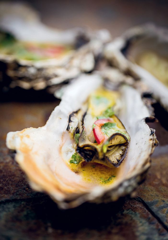 Barbecue Oysters/Chilli Dressing from Hook Line Sinker A seafood