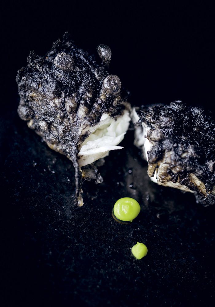 SquidInkBattered Halibut/Thai Green Emulsion from Hook Line Sinker A