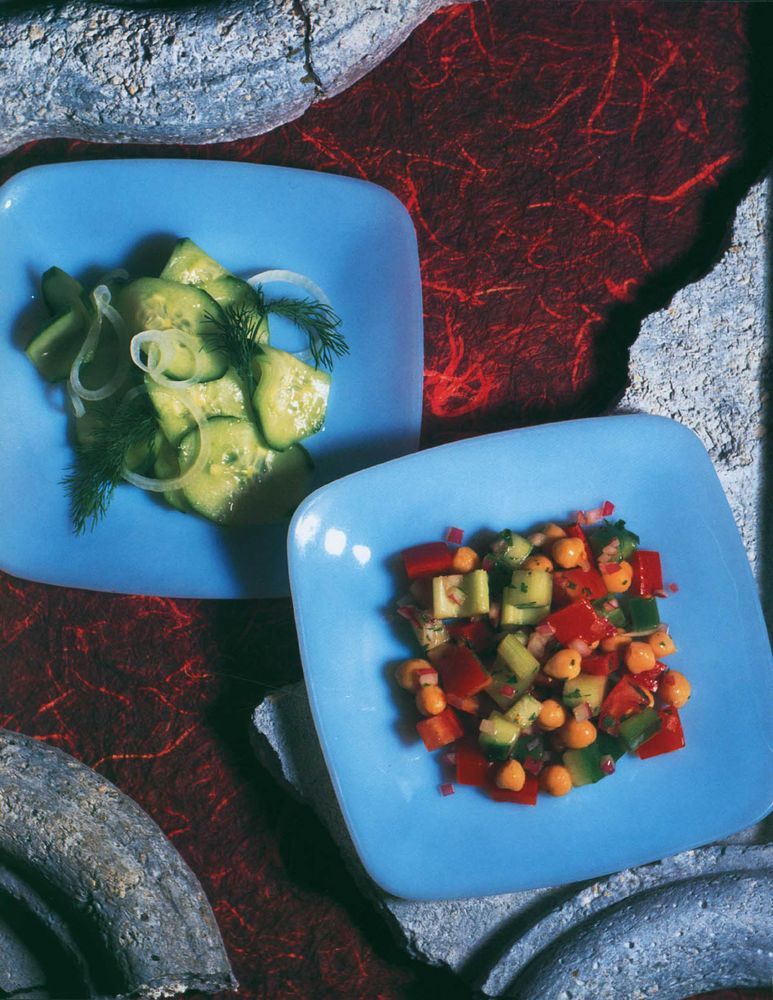 FiveMinute SweetandSour Cucumber Salad with Dill from Healthy Jewish Cooking by Steven Raichlen