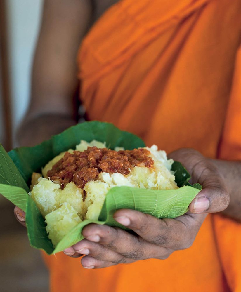 Manioc with Lunu Miris from Hidden Kitchens of Sri Lanka by Bree Hutchins