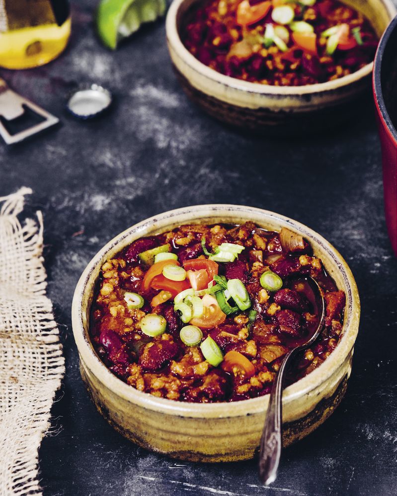 Pearl’s Bean and Barley Chili from I Can Cook Vegan by Isa Chandra