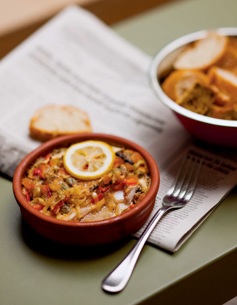 Sea Bass Stew from Istanbul Cult Recipes by Pomme Larmoyer
