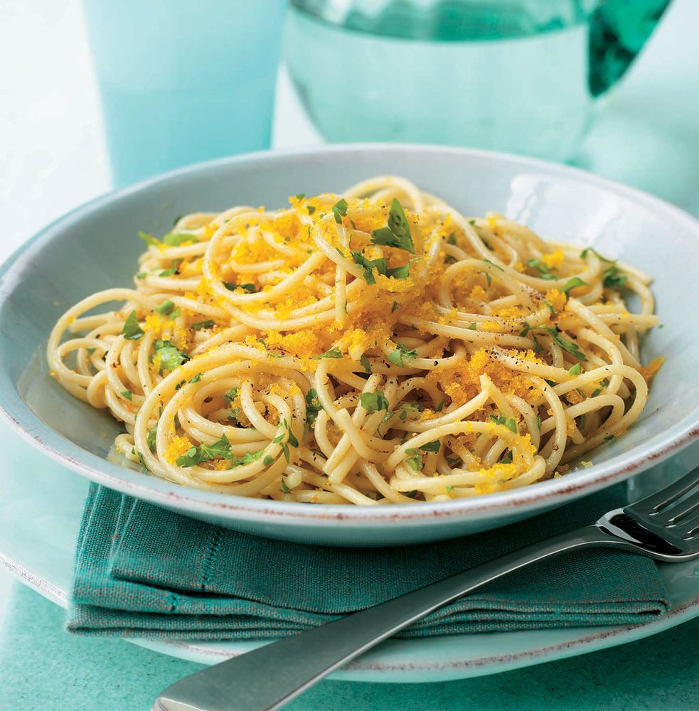 Spaghetti Con La Bottarga From The Italian Regional Cookbook By Valentina Harris 