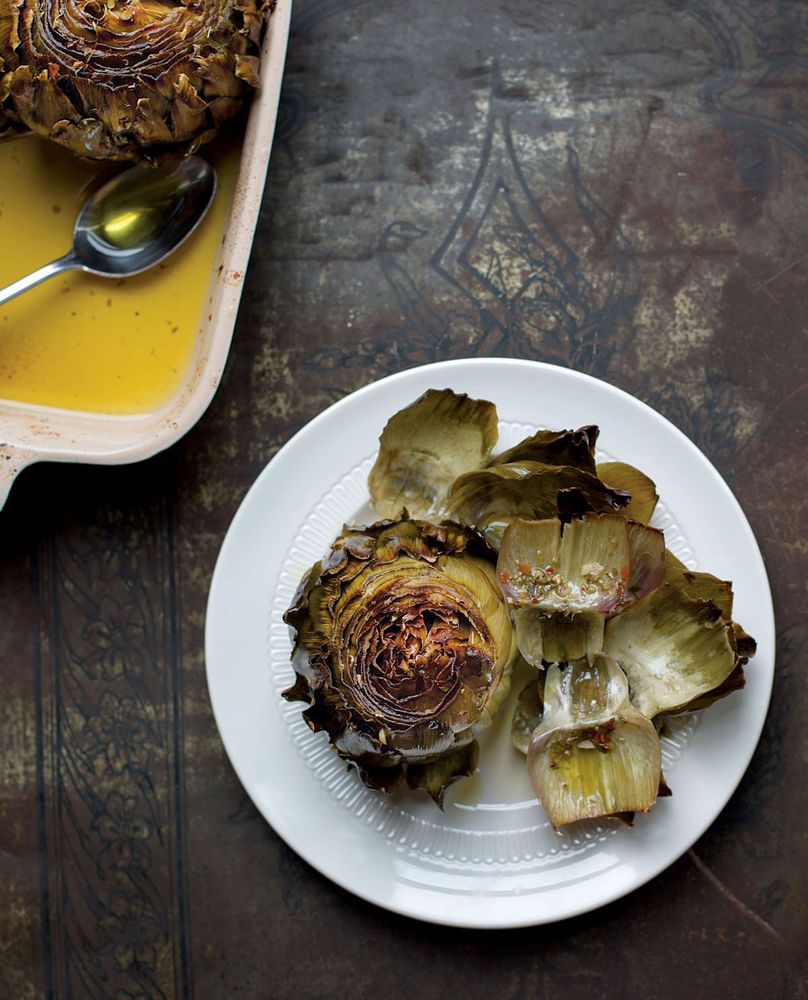 Roasted Artichokes from Italian Comfort Food by The Editors of Saveur