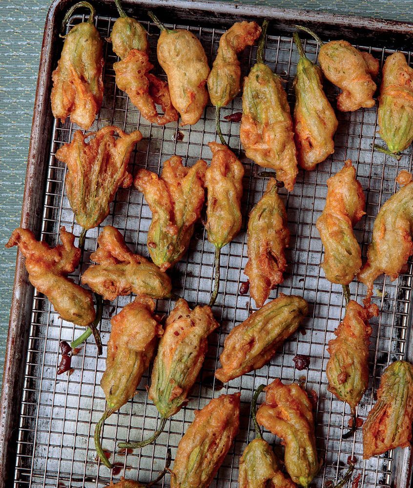 Fried AnchovyStuffed Zucchini Blossoms from Italian Comfort Food by The Editors of Saveur