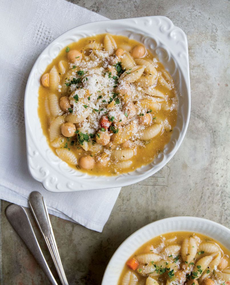 Chickpea & Cavatelli Soup from Italian Comfort Food by The Editors of Saveur