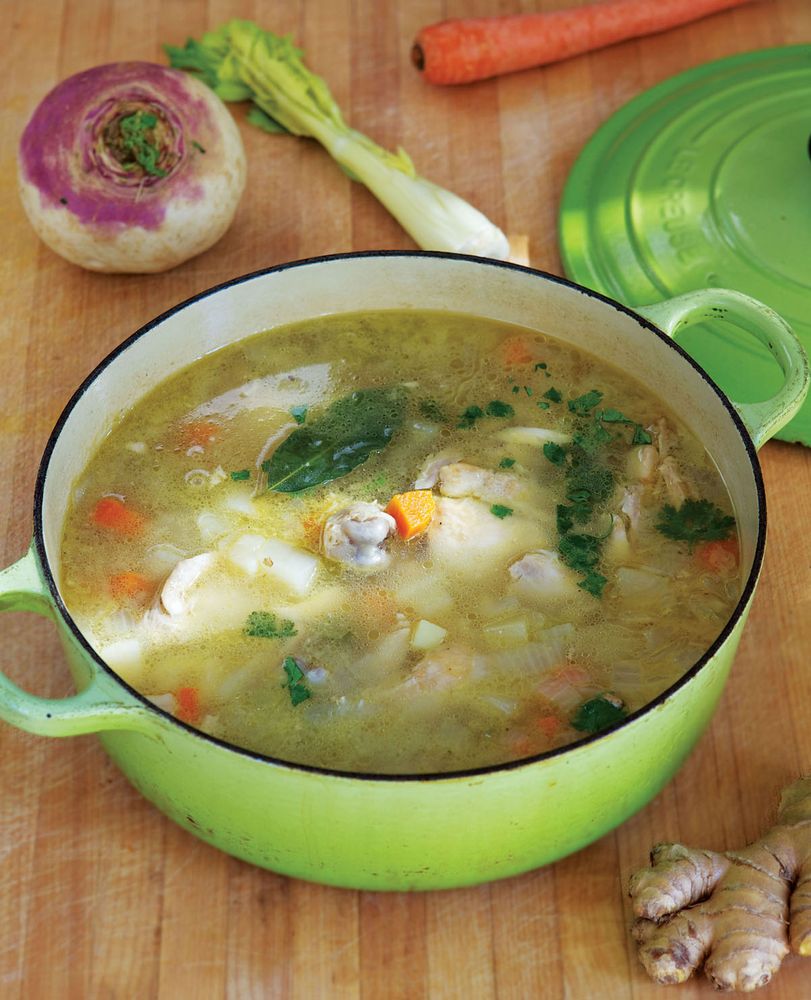 Ginger + Turmeric Chicken Soup from Joon Persian Cooking Made Simple by Najmieh Batmanglij