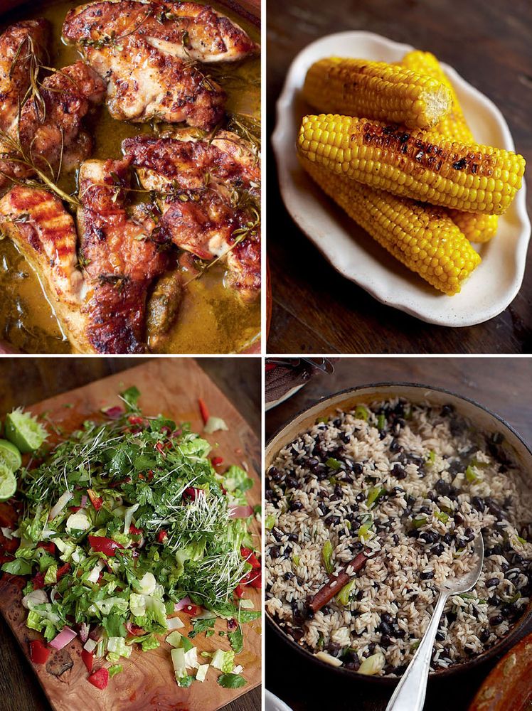 Chicken Skewers Amazing Satay Sauce Fiery Noodle Salad Fruit & Mint