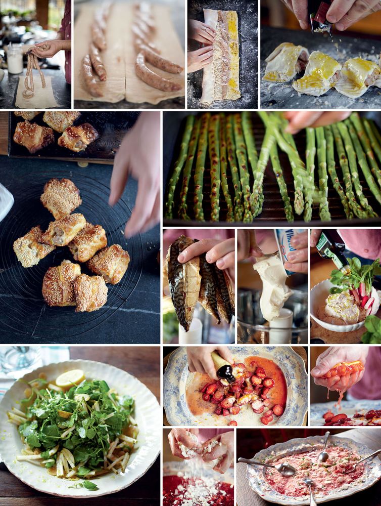 Catherine Wheel Sausage Horseradish Mash Apple Salad Sage & Leek Gravy